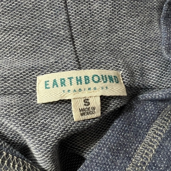 Earthbound hooded tunic size small thumbholes open front Top - Picture 6 of 7